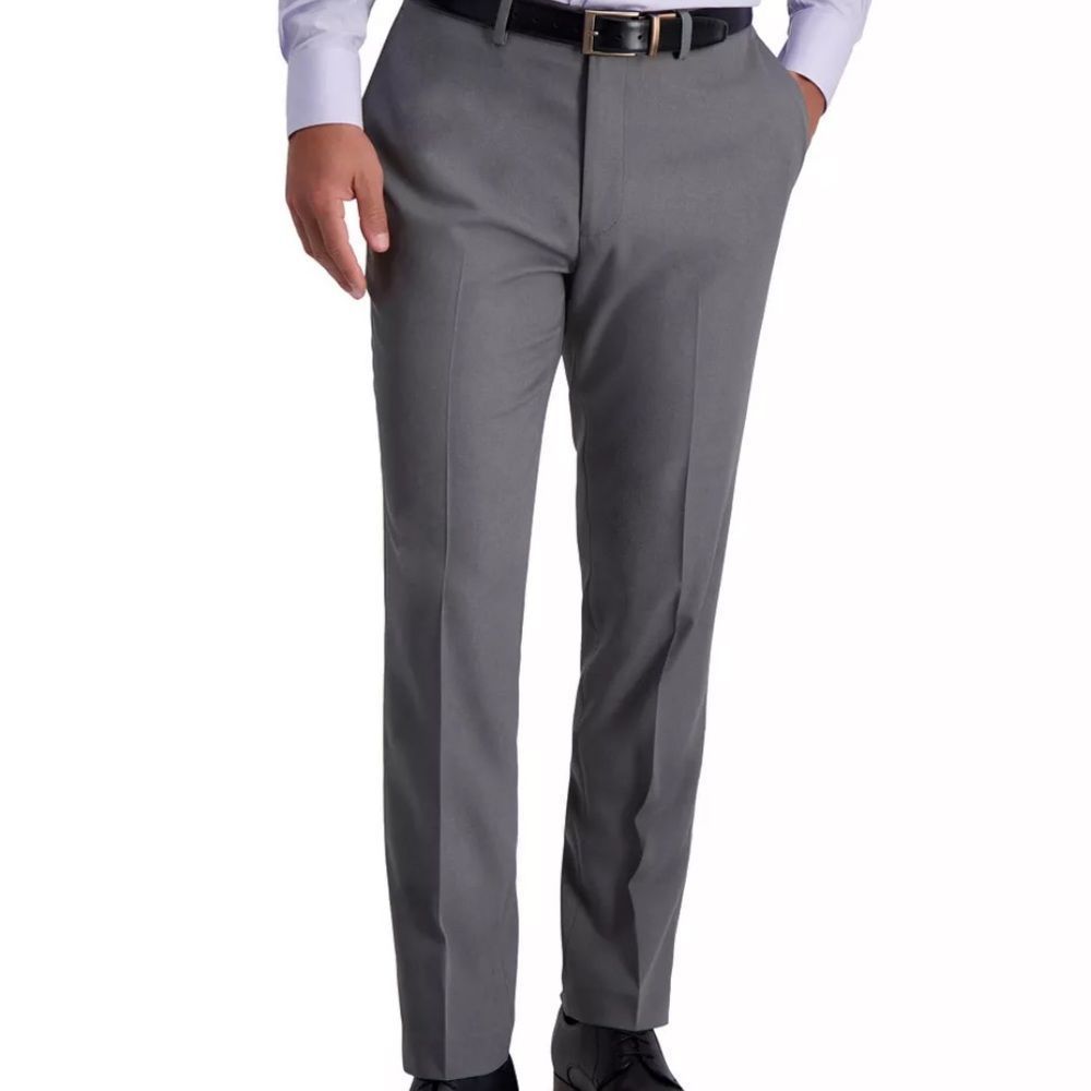 Louis Raphael Men's Gray Dress Pants Flat Front Wool Trousers Waist 32